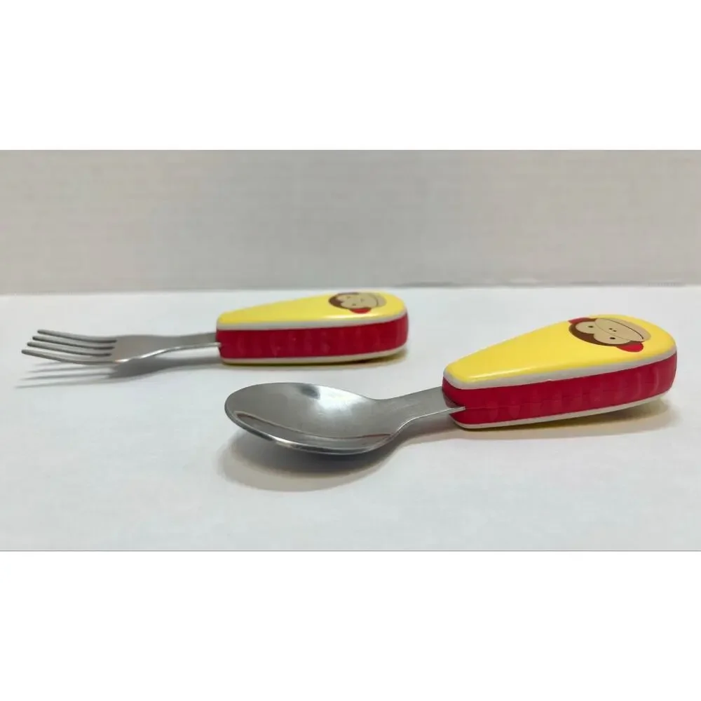 Skip Hop Toddler Utensils Monkey Fork and Spoon Set